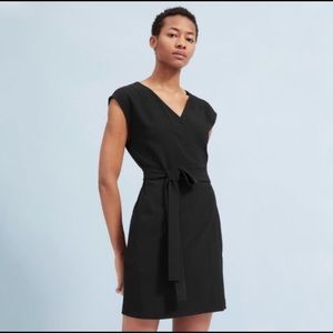 Everlane Japanese GoWeave Short Sleeve Wrap Dress